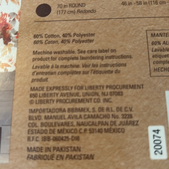 Autumn Trail Tablecloth 60 x 102” New in package - Picture 7 of 8